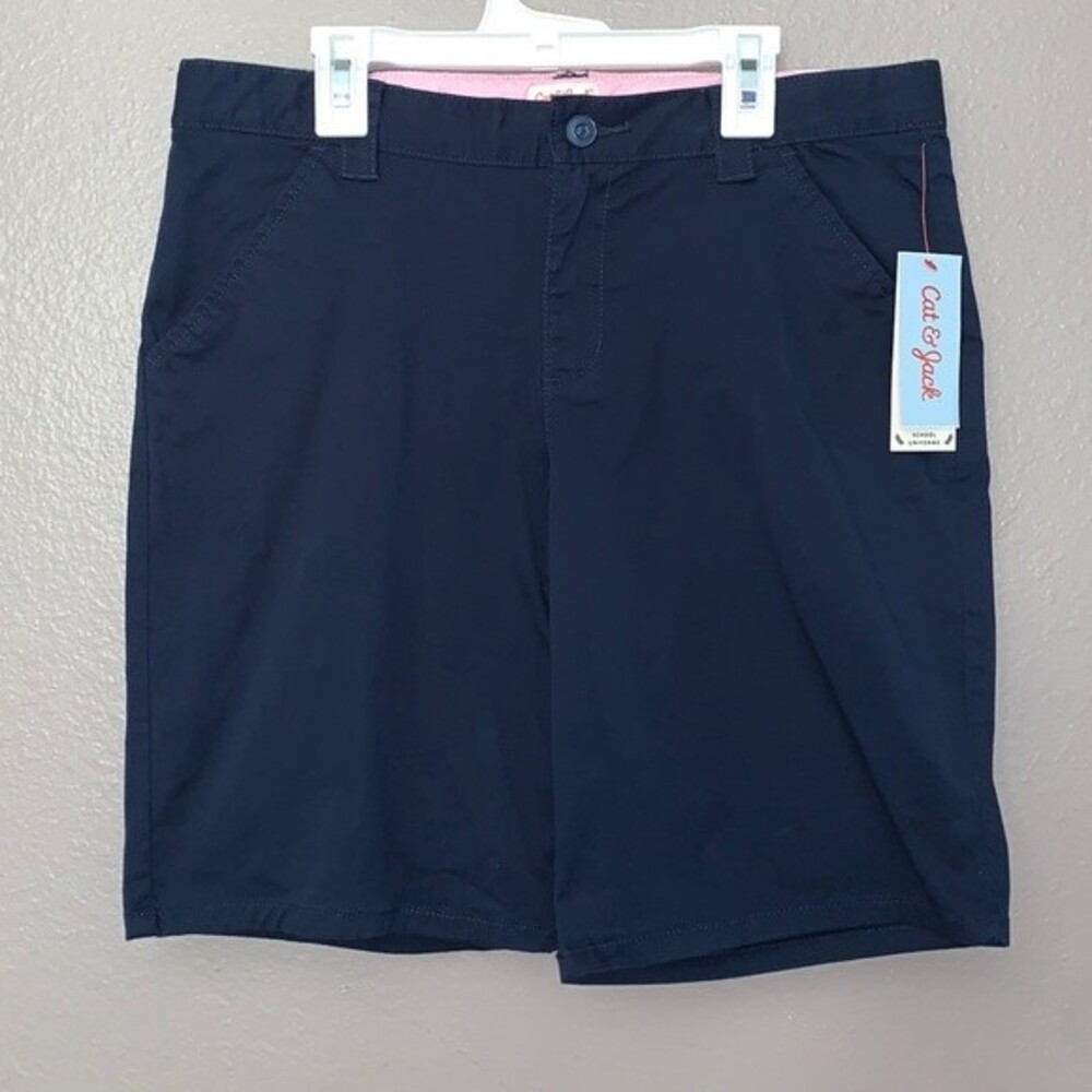Girl uniform shorts size 14 plus. Color fighter pilot blue. NWT. X4 shorts